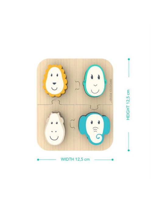 Matchstick Monkey Állatos formabeillesztő fa puzzle
