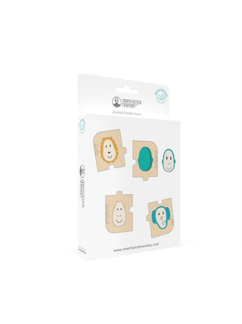 Matchstick Monkey Állatos formabeillesztő fa puzzle