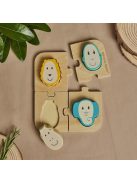 Matchstick Monkey Állatos formabeillesztő fa puzzle