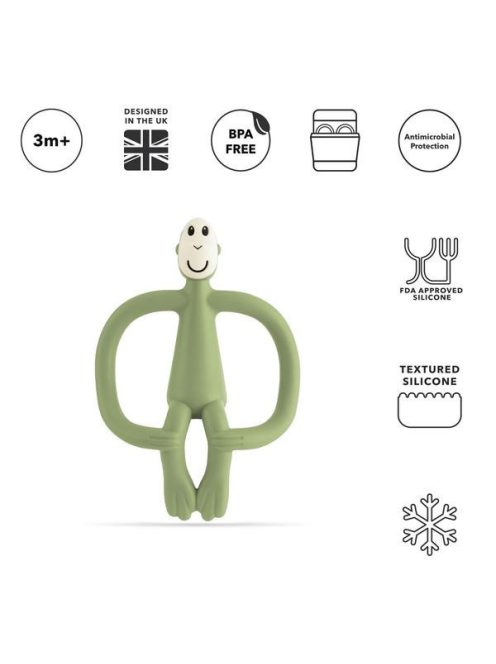 Matchstick Monkey Rágómaki - Oliva zöld - rágóka fogzásra