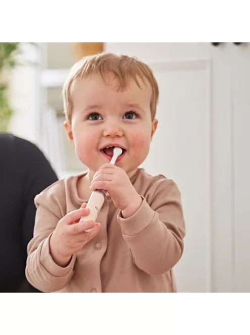 Matchstick Monkey Baba elektronikus szónikus fogkefe - Maki púderrózsaszín