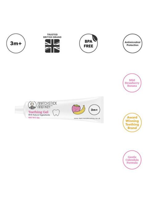 Matchstick Monkey rágómaki és fogínygél szett - pink