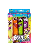 Scentos Széles hegyű illatos filctoll, jumbo - 3 db-os - narancs, lila, zöld