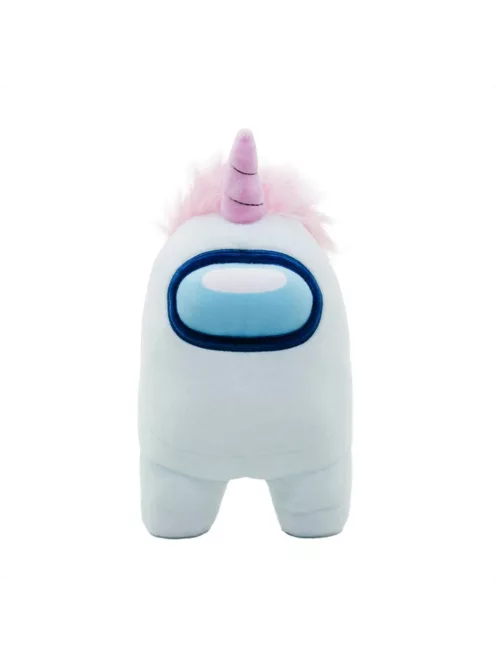 Among Us plüss figura 30 cm - fehér, unikornis sapkával