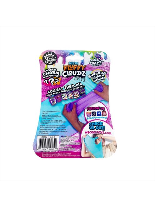 Compound Kings Neon Fluffy Cloudz illatos felhőslime - Cukorka szív