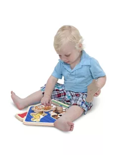   Melissa & Doug Fa készségfejlestő játék, Puzzle fogantyúval