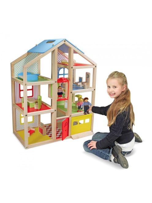 Melissa & Doug emeletes fa babaház lifttel