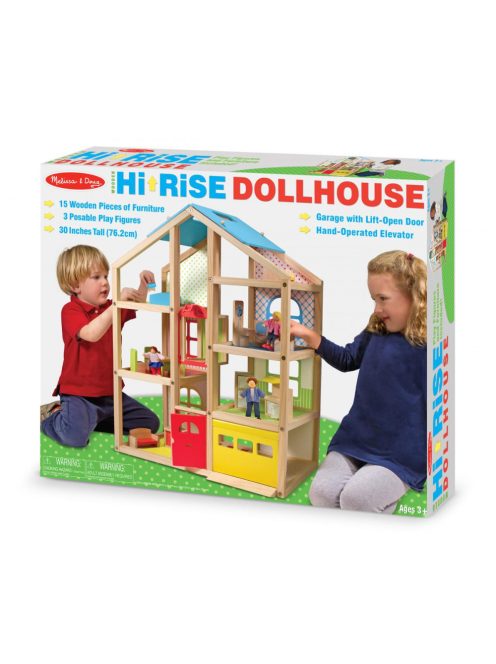 Melissa & Doug emeletes fa babaház lifttel