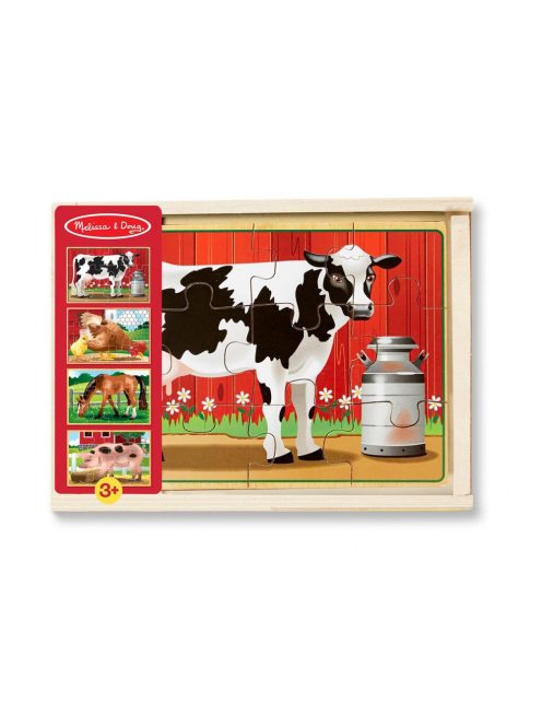 Melissa & Doug fa puzzle farm állatok 