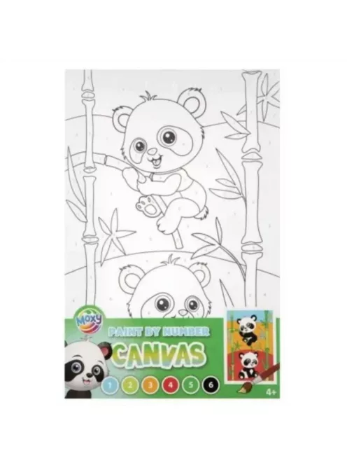 Moxy Festés számok szerint, 6 szín - Panda