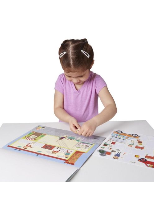 Melissa & Doug Kreatív játék, Újrahasználható matrica készlet, város