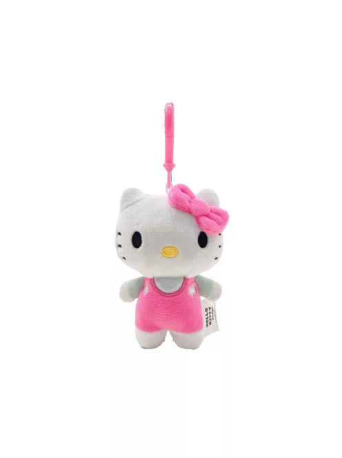 Hello Kitty plüss táskaklipp, 12 cm - rózsaszín
