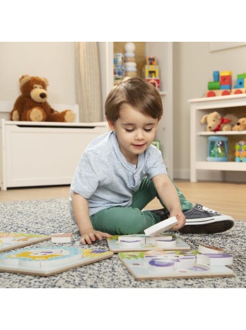 Melissa & Doug Bébi és tipegő fajátékok, Óriás puzzle, szafari