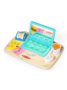 Melissa & Doug bébijáték, Fa asztali laptop kiegészítőkkel