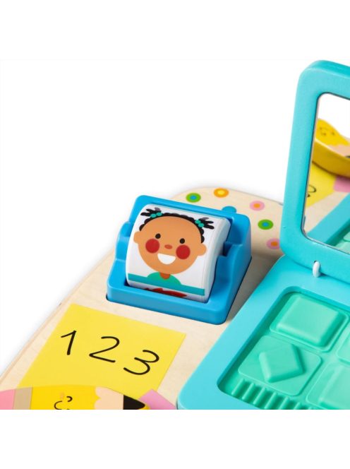 Melissa & Doug bébijáték, Fa asztali laptop kiegészítőkkel