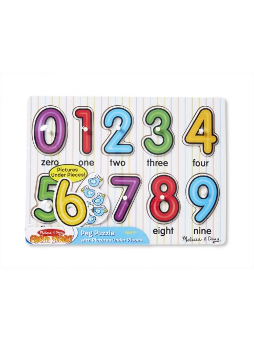 Melissa & Doug puzzle fogantyúval - számok