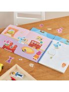 Melissa & Doug kreatív játék, újrahasználható matricakészlet, Azúrkék nyomok és te - Azúrkék kedvenc helyei