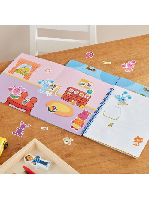 Melissa & Doug kreatív játék, újrahasználható matricakészlet, Azúrkék nyomok és te - Azúrkék kedvenc helyei