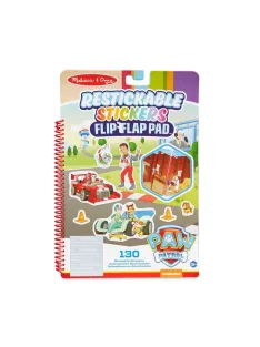   Melissa & Doug kreatív játék, újrahasználható matrica füzet, Mancs Őrjárat - Küldetések
