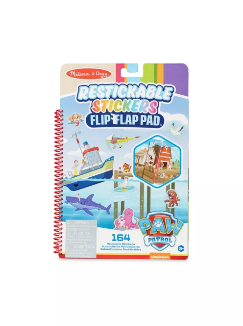 Melissa & Doug kreatív játék, újrahasználható matrica füzet, Mancs Őrjárat - Kaland-öböl