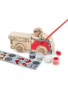 Melissa & Doug fa készségfejlesztő játék, Mancs őrjárat kifesthető fa járművek