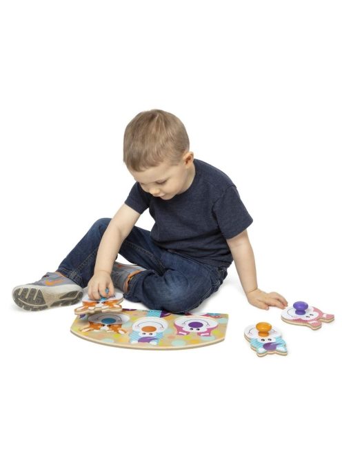 Melissa & Doug óriás puzzle gombbal - farm állatai