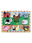 Melissa & Doug Fa készségfejlestő játék, könnyen megfogható puzzle