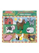 Melissa & Doug Fa készségfejlestő játék, könnyen megfogható puzzle