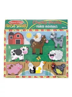   Melissa & Doug Fa készségfejlestő játék, könnyen megfogható puzzle