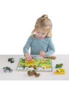 Melissa & Doug Fa készségfejlestő játék, könnyen megfogható puzzle