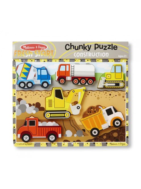 Melissa & Doug Fa készségfejlestő játék, könnyen megfogható puzzle