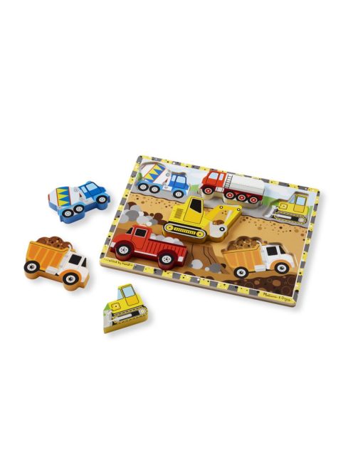 Melissa & Doug Fa készségfejlestő játék, könnyen megfogható puzzle
