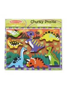   Melissa & Doug Készségfejlesztő játék, könnyen megfogható puzzle, dínók