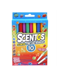   Scentos Illatos, metál fényű, vékony filctoll készlet - 10 db-os