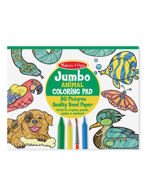 Melissa & Doug Kreatív játék, Jumbo színező, állatok