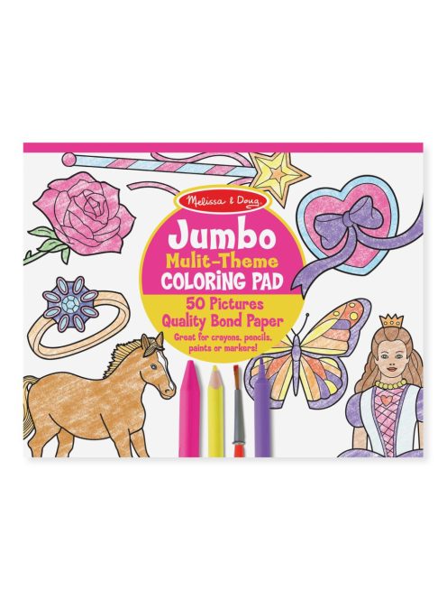Melissa & Doug Kreatív játék, Jumbo színező, pink