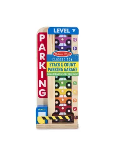   Melissa & Doug Fa készségfejlestő játék, színes-számos parkolótorony