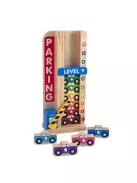 Melissa & Doug Fa készségfejlestő játék, színes-számos parkolótorony