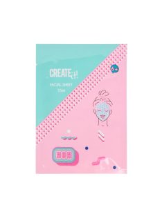   Canenco Create It! Hidratáló arcmaszk, zöld-rózsaszín csillagok