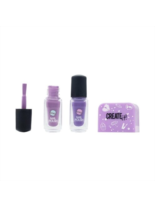Canenco Create It! Körömlakkok, 2 db-os - lila és glitter