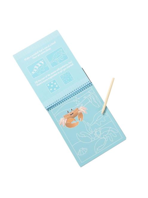 Melissa & Doug Kreatív játék, Képkarc füzet, tengeri élet
