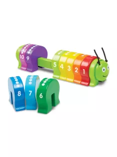   Melissa & Doug Fa készségfejlestő játék, színes számtanuló hernyó