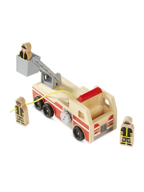 Melissa & Doug Fa jármű, létrás tűzoltóautó