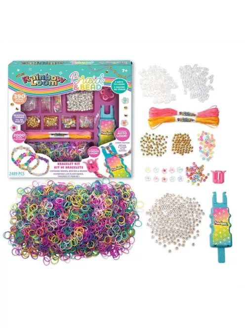 Rainbow Loom Auto Loom Loomi-Pals gumikarkötő készítő szett gyöngyökkel