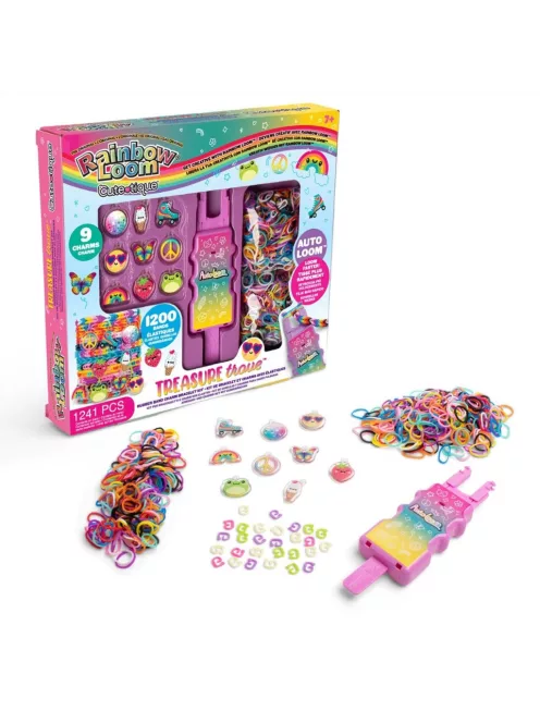 Rainbow Loom Auto Loom Cute-Tique gumikarkötő készítő szett, Kincsesbánya