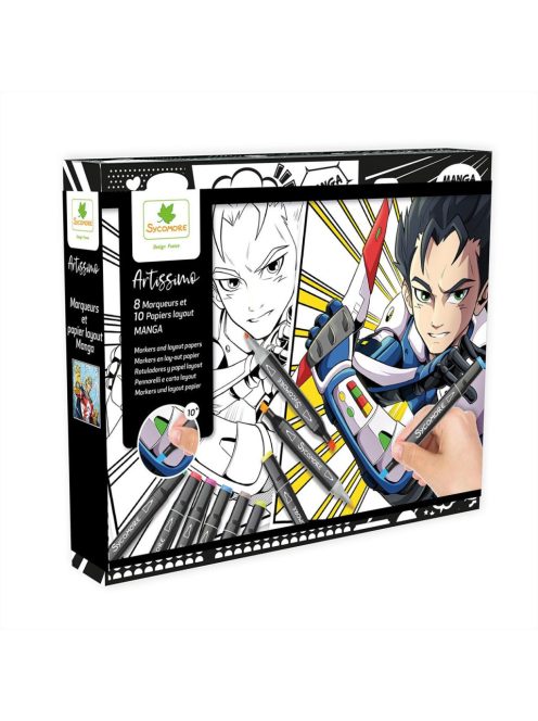 Sycomore Artissimo manga színező - fiú hősök