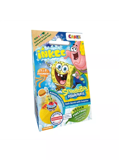 Craze Inkee Vegán fürdőgolyó csomag - Spongya Bob fiurával hamburger aromával