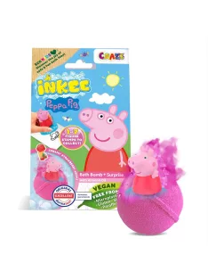   Craze Inkee vegán fürdőgolyó csomag eperfagyi aormával - Peppa malac nyomda figurával