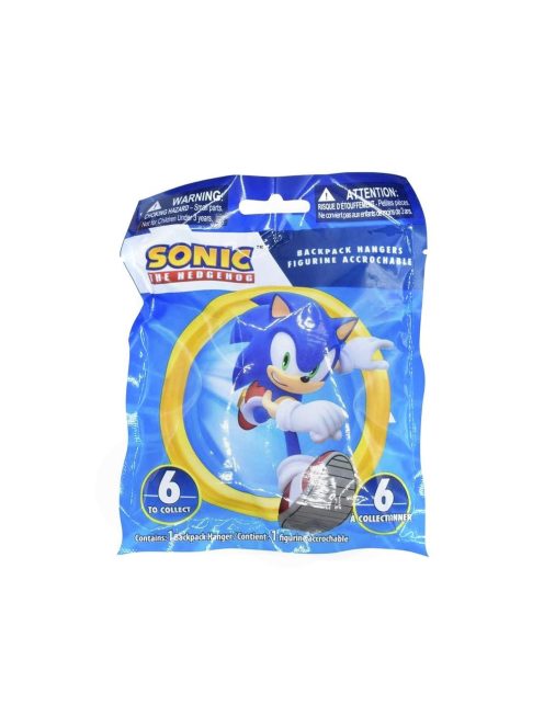 Sonic hátizsákra akasztható meglepetés figura, 7.5 cm - többféle