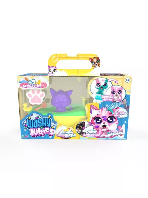 Washy Friends Color Reveal Pancsoló cicusok káddal és 5 kiegészítővel - Pinki